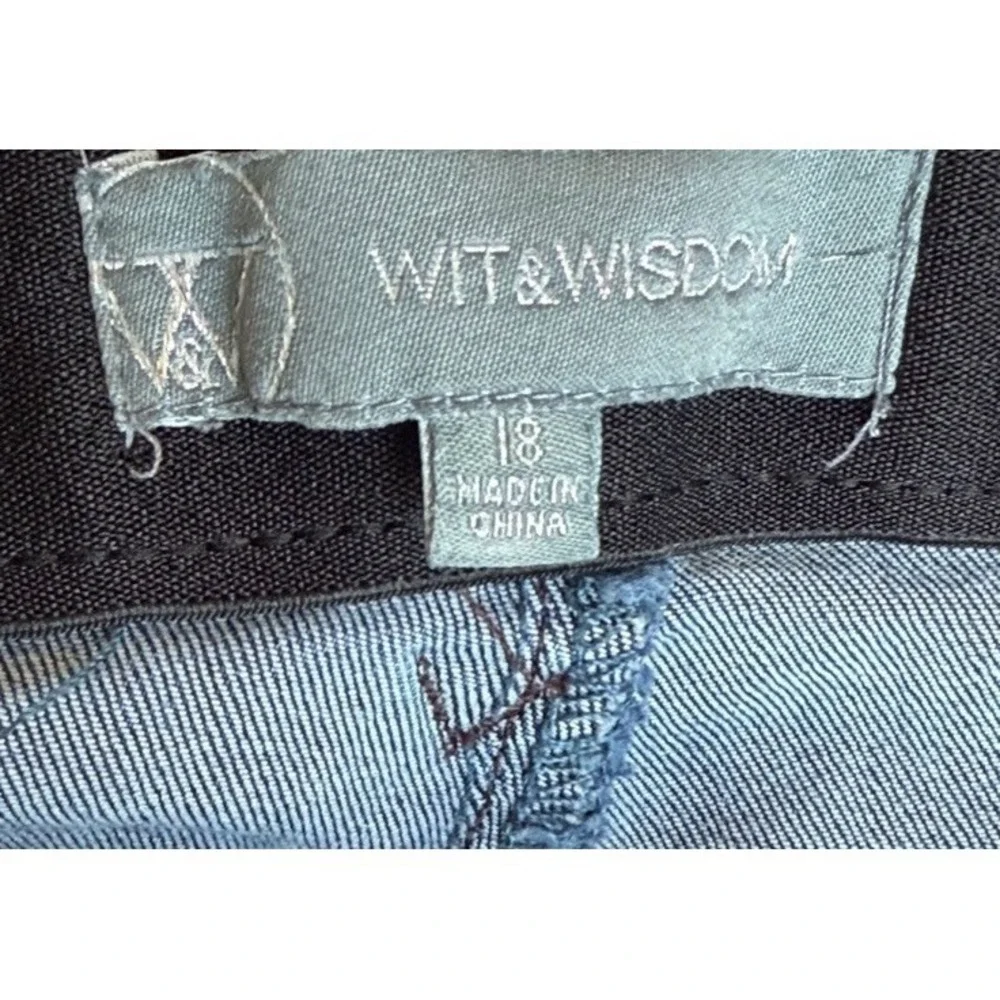 Wit Wisdom Ab Solution Skinny Jeans Women 18 Mom Raw Hem Mid Rise Stretch Medium